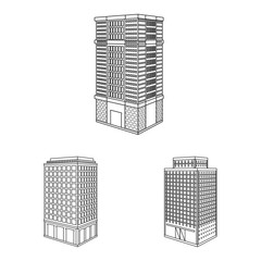 Vector design of home and apartment icon. Set of home and modern stock symbol for web.