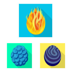 Vector illustration of story and big logo. Set of story and prehistoric stock vector illustration.