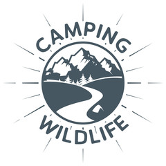 Camping Wildlife sign or symbol