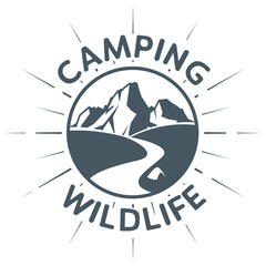 Camping Wildlife sign or symbol