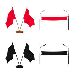 Vector design of texture and presentation sign. Set of texture and media vector icon for stock.