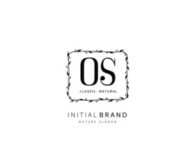 O S OS Beauty vector initial logo, handwriting logo of initial signature, wedding, fashion, jewerly, boutique, floral and botanical with creative template for any company or business.