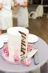 Wedding tasty decorations. Candy bar. Sweet  table