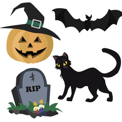 The collection of graphic resource for Halloween