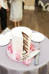 Wedding tasty decorations. Candy bar. Sweet  table