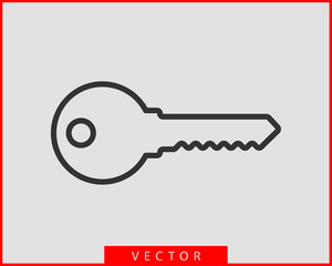 Key icon vector. Keys symbol flat design.