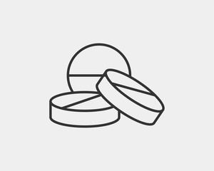 Medical icons vector. Pills icon medicine drug.