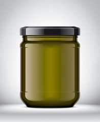 Glass Jar Mockup on Background. 