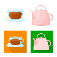 Vector design of healthy and floral icon. Set of healthy and gradient stock symbol for web.