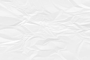 crumpled white paper background close up