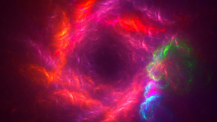 3D rendering abstract fractal technology wallpaper