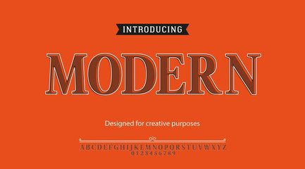Obraz premium Modern typeface.For labels and different type designs