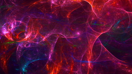 3D rendering abstract fractal technology wallpaper