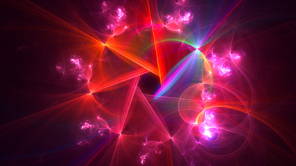 3D rendering abstract fractal technology wallpaper