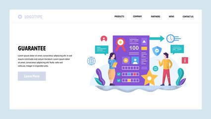 Vector web site design template. Project management dashboard. Business team communication. Landing page concepts for website and mobile development. Modern flat illustration