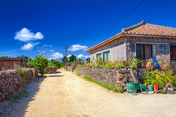 沖縄県・竹富町 竹富島の集落の風景