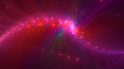 3D rendering abstract fractal technology wallpaper