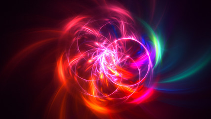 3D rendering abstract fractal technology wallpaper