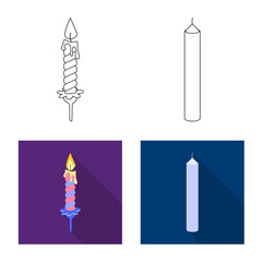 Vector illustration of relaxation and flame logo. Set of relaxation and wax vector icon for stock.