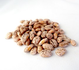 Beans on white background