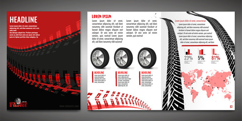 Vector automotive brochure template