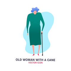 The old man with a cane