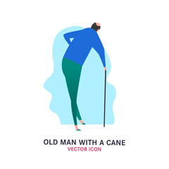 The old man with a cane