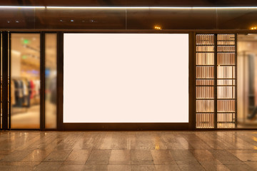 Shop window advertising light box in large shopping malls