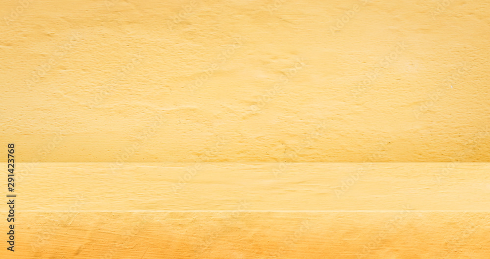 Poster yellow concrete texture table product display background.3d perspective studio photography stand.ban