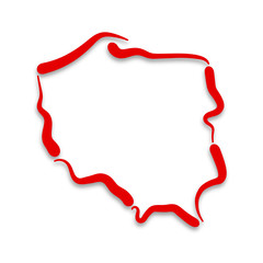 Mapa Polski - kontury