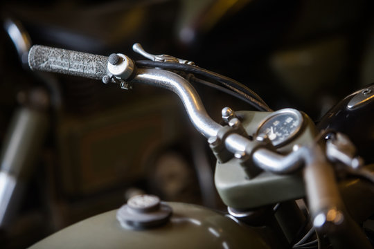 Vintage motorcycle handlebar