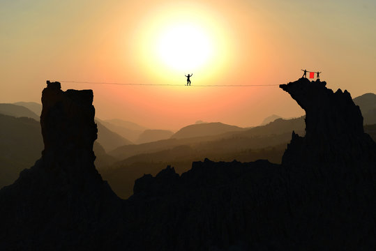slackline sport, successful and challenging team