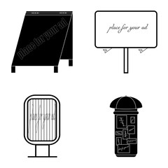 Vector illustration of a set of ad