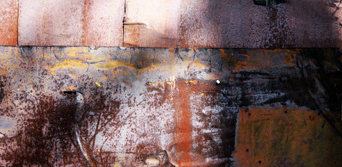 rusty metal with old paint