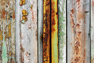 rusty metal with old paint