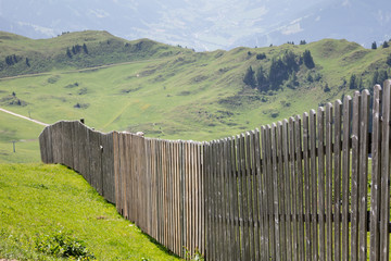 Holzzaun, Alpen, Tirol, Österreich, Europa
