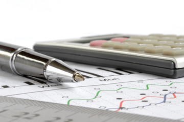 Graph, ruler and calculator