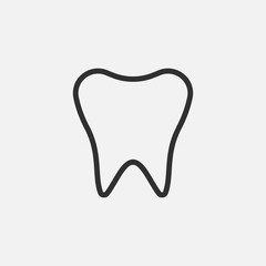 Obraz premium Tooth icon isolated on white background. Vector illustration.