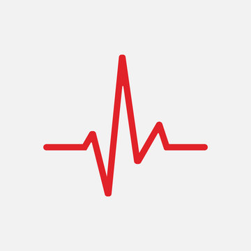 Electrocardiogram icon isolated on white background. Vector illustration.