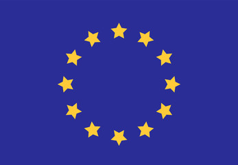 European union flag isolated on white background. Vector illustration.