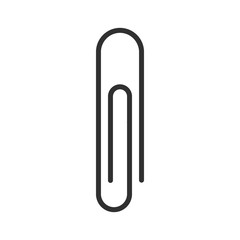 Paper clip icon isolated on white background. Vector illustration.