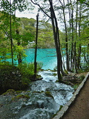 Croatia-view of a river in the Plitvice Lakes National Park