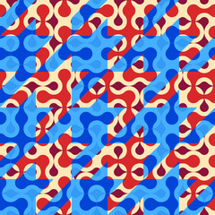 Classic Hounds-tooth pattern in a patchwork collage style.