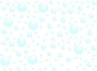 Blue and Bright Bubbles Circle Dots Vector Background