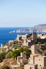 Old tower houses in village Vathia on Mani, Greece