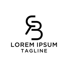 initial letter logo RB, BR logo template