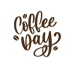 1 October International coffee day Logo. World Coffee day Logo Icon vector illustration on white background.