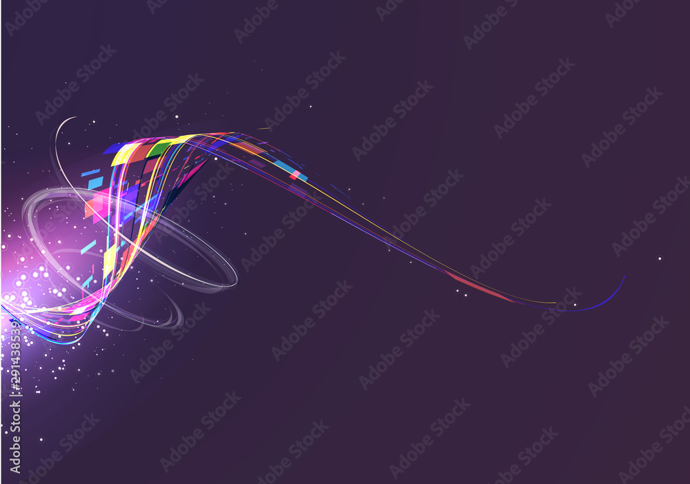 Wall mural abstract geometric technology vector design element.