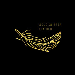 Fototapeta premium Glowing Gold Glitter Vector