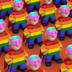 Naklejka premium Superhero concept - 3D Illustration